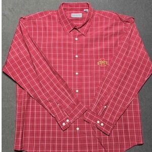 Iowa State Cyclones NCAA‎ Campus Specialties Plaid Button Up Shirt XXL